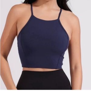 Ivy crop in navy blue